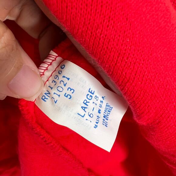 Vintage Kittens Brand Pullover Sweatshirt Red Scottie Dog Puff 3D Size L USA 80s - Picture 5 of 7